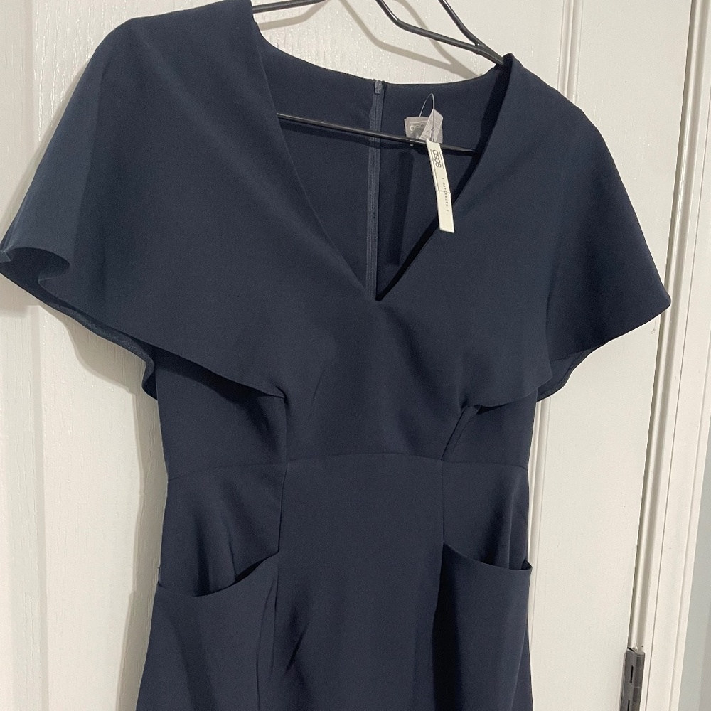 ASOS maternity sheath dress. navy. size 4
